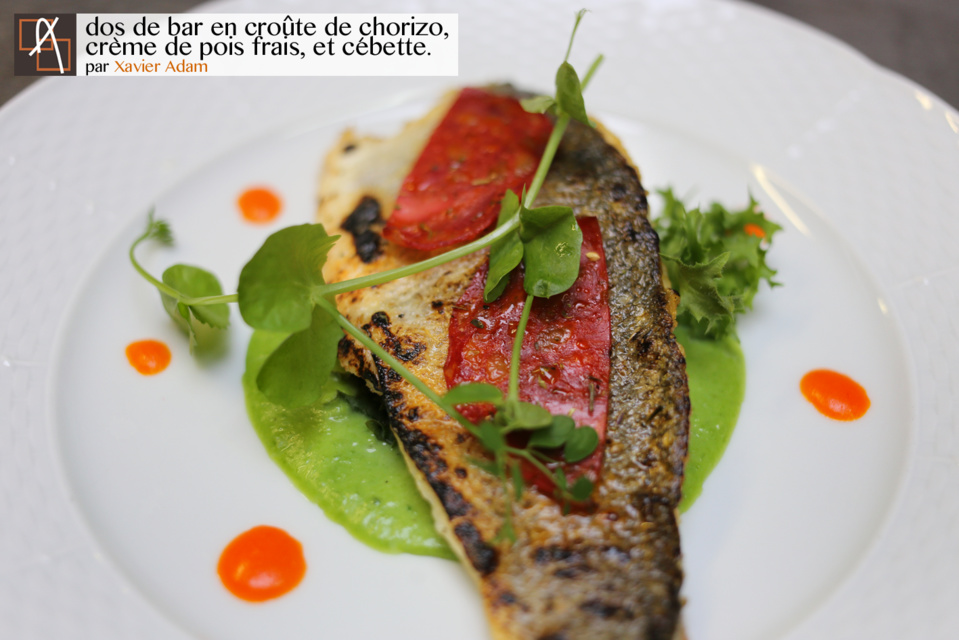 La plat, présenté par Xavier Adam dans son restaurant l'Atelier Gourmand (Frameries).