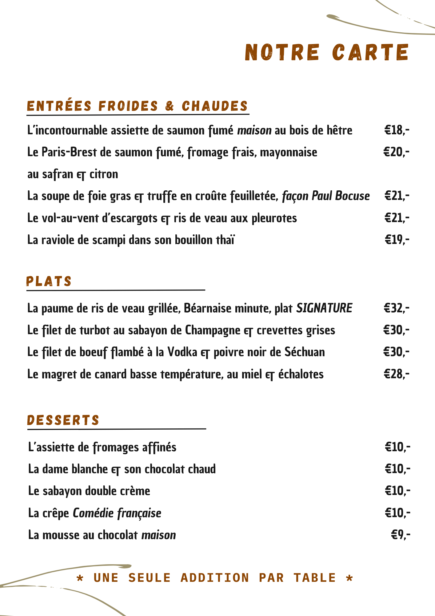 Le restaurant