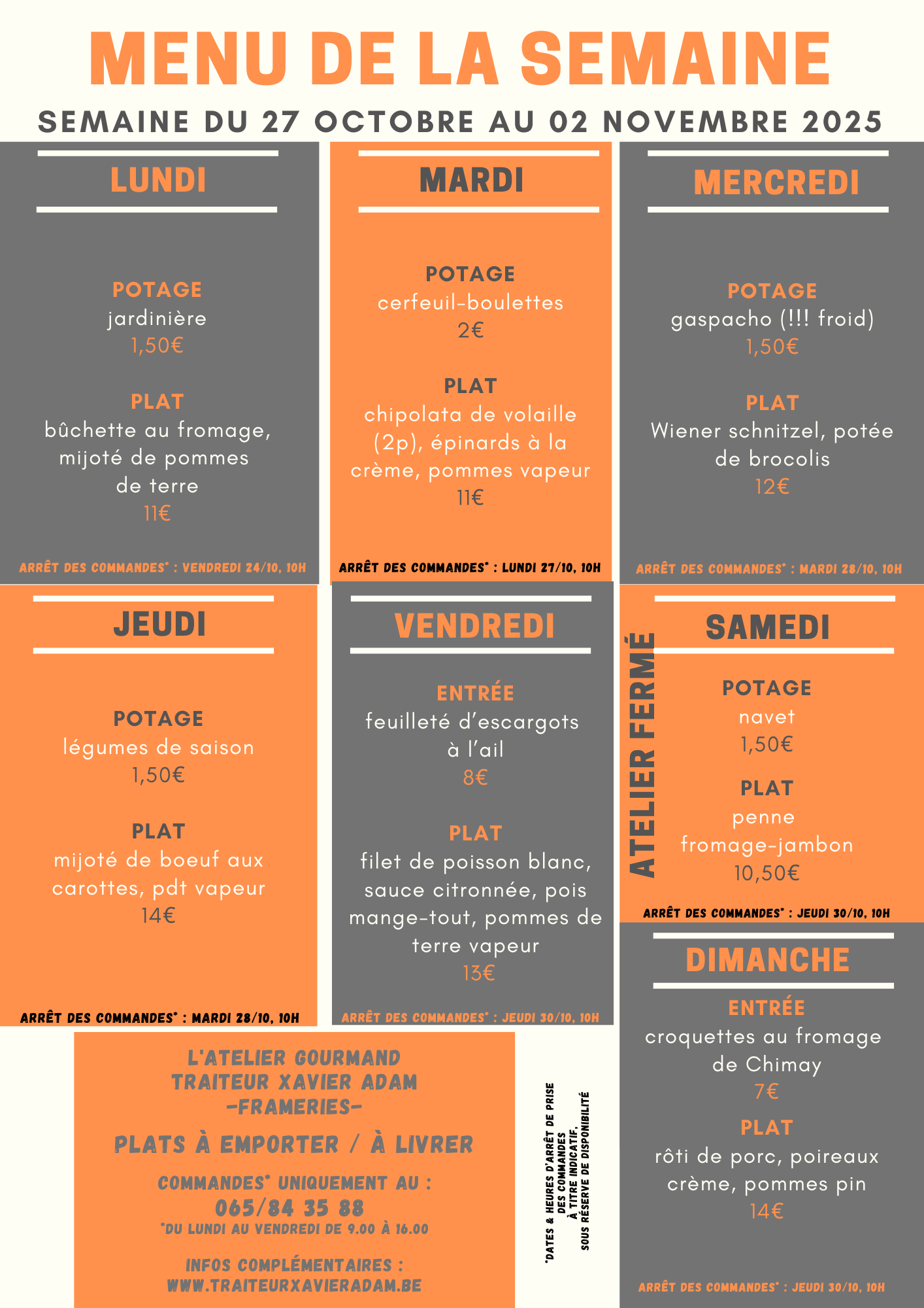 Plats du jour Plats du jour