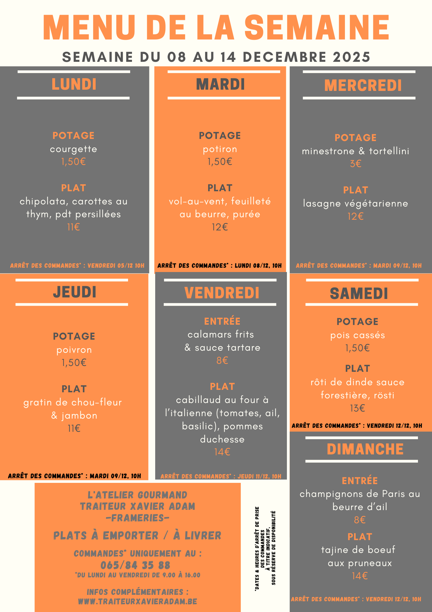 Plats du jour Plats du jour